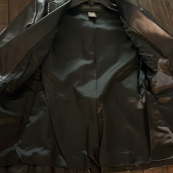 Banana Republic Leather Stitch Detail Moto Blazer/Jacket fit XS - Picture 12 of 17